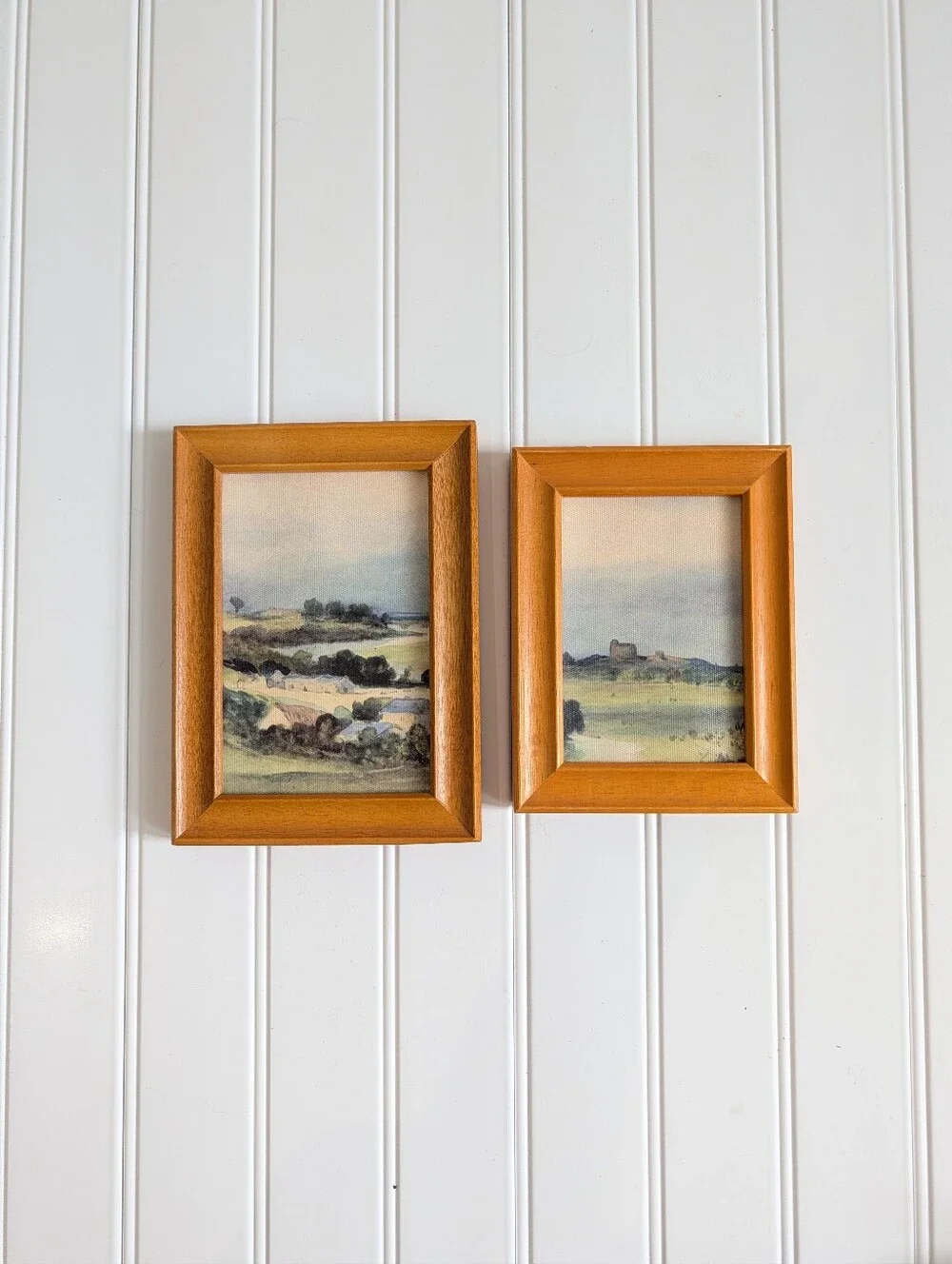 Set of 2 Wooden Framed Landscape Canvas Landscape Prints